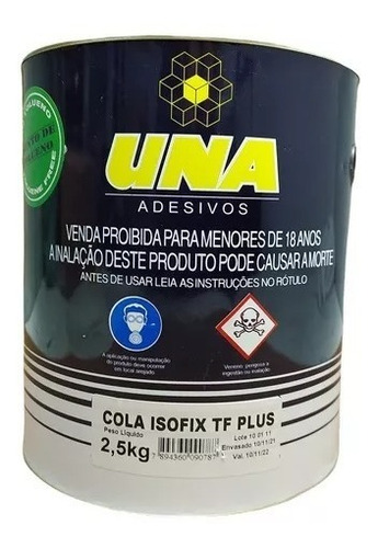 Kit 2 Unid Cola Contato Isopor Una Isofix Tf Plus 2,5kg 3,6l