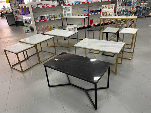 Mesa De Centro Porcelanatico Calacatta Luxory 90x50x45 Alto