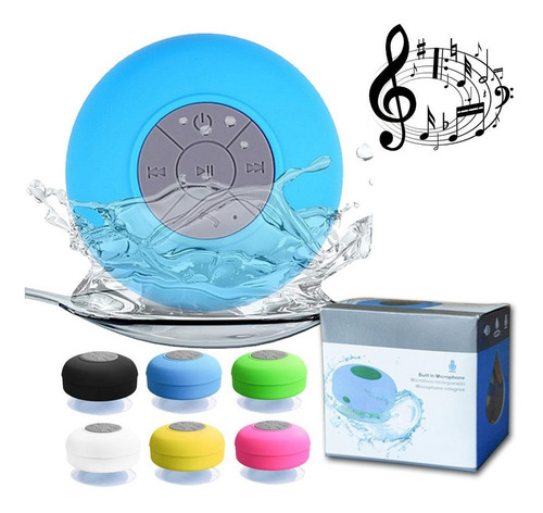 Imagen 2 de 4 de Corneta Parlante Inalambrica Bluetooth Para Ducha Waterproof
