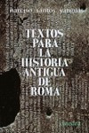 Libro Textos Para La Historia Antigua De Roma