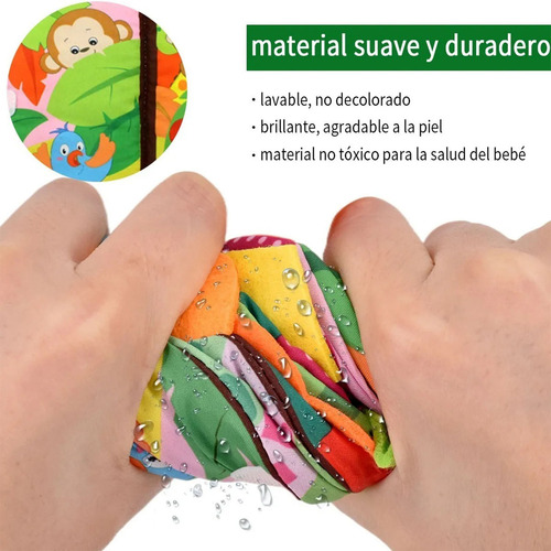 Libro De Tela Para Bebé Impermeable Suave Seguro Bonito