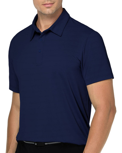 Camisa Polo Golf Para Hombre Ajuste Seco Cuello Solido Manga