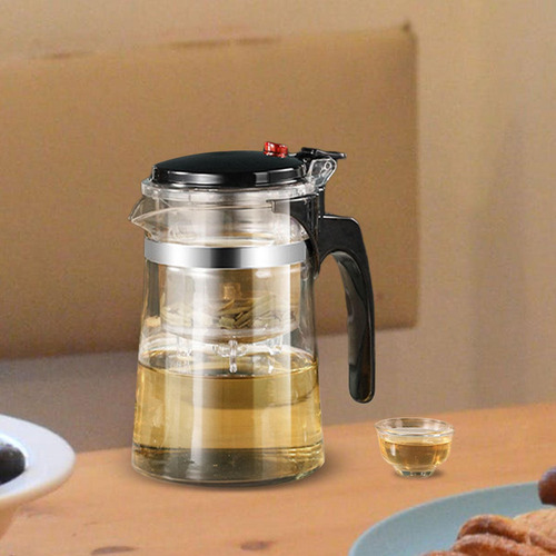 W Tetera De Vidrio Transparente Con Colador De Té, 900ml