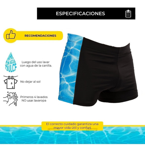 Imagen 6 de 7 de Sunga Hombre Natacion Malla Folau Uv50 Cloro Friendly®