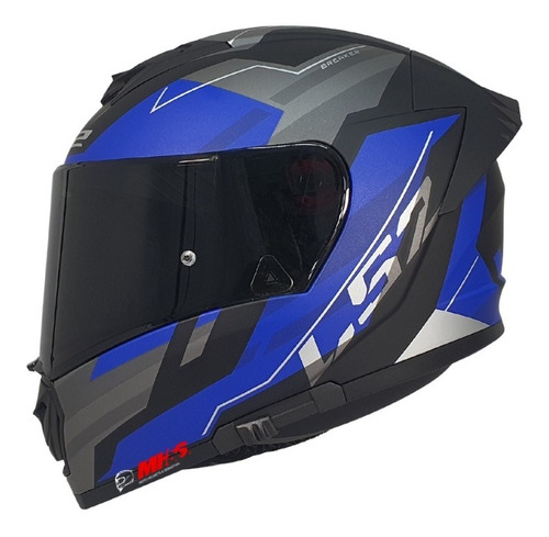 Casco Ls2 Breaker Evo Beta Azl/mate Ff390 Mh&s 