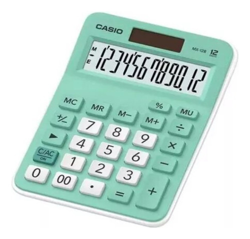 Calculadora De Mesa Casio 12 Dígitos Mx-12b-gn Verde 