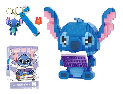 Set De Construccion 3d Bloques Armables Stitch Lector Regalo