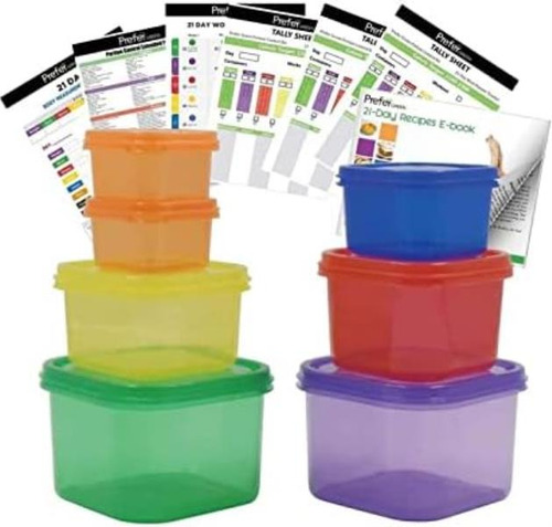 Kit De Contenedores De Control De Porciones Prefer Green De