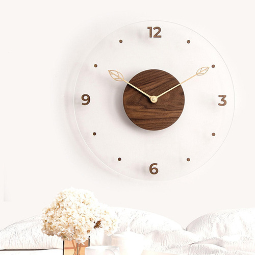 D Reloj De Pared Redondo De Madera, Reloj De Pared Grande,