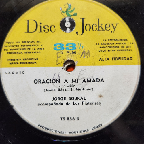 Simple Jorge Sobral Con Los Platenses Disc Jockey C2