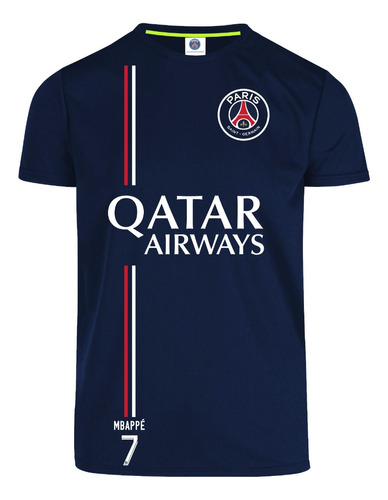 Playera Niños Mbappe 7 Psg Paris Saint Germain Tela Dry Fit 