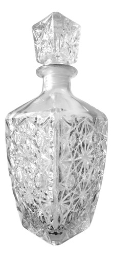 Set 12 Licoreras Botella Diamante Vidrio Cristal 750 Ml Transparente