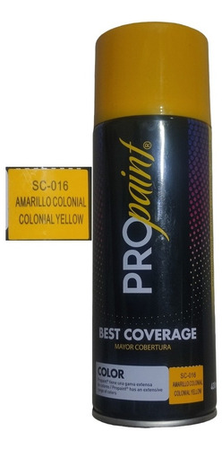 Pintura Spray Amarillo Colonial 400 Ml Pro Paint