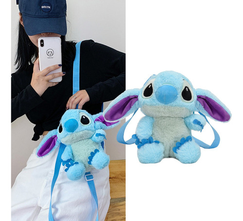 Mochila De Peluche Disney Stitch, Bonita Figura De Anime