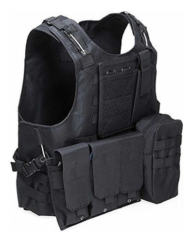 Chaleco Tactico Molle Ciras Airsoft Negro Reforzado Rbn M4