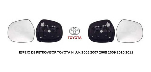 Espejo De Retrovisor Toyota Hilux 2006 2007 2008 