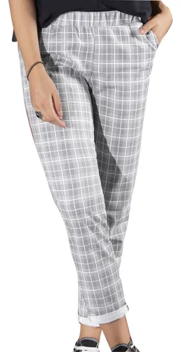 Pantalón Para Mujer Bicolor Cuadros Rutta