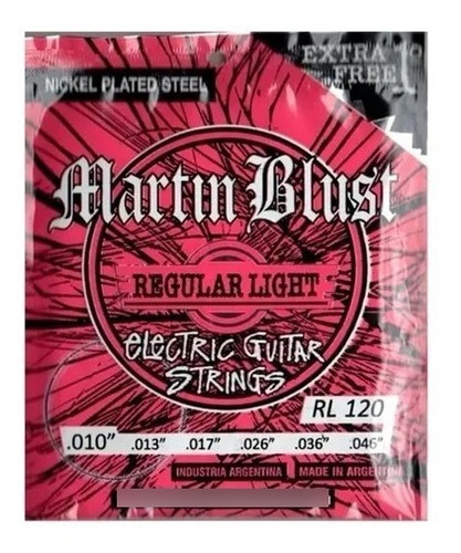 Encordado Para Guitarra Electrica Martin Blust 09/010