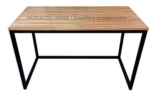 Escritorios 90cm Mesa Oficina Hierro Y Madera - Horaciohome