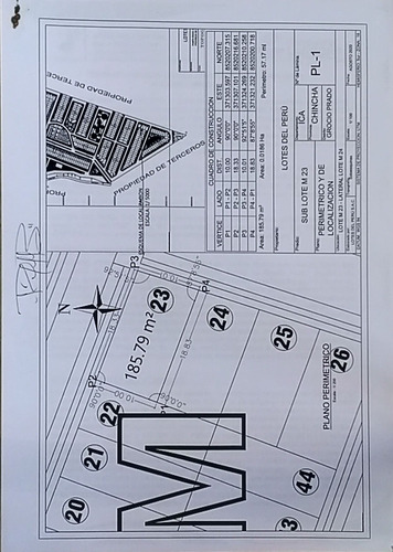 Venta/traspaso De Terreno De 185,79 M2 En Chincha Alta, Ica.