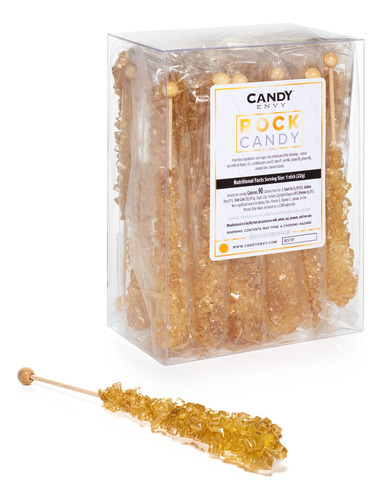 Gold Rock Candy Crystal Sticks - Sabor Original A Azucar - 2