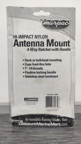 Base De Antena De Nylon 1 Lancha Yate Peñero Dingui