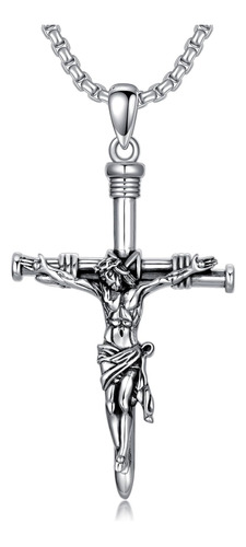 Yosopretty Collar Con Colgante De Cruz De Jesús, Crucifijo D
