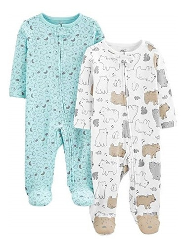 Ropa Para Bebe Paquete De 2 Pijamas Para Dormir Talla 6-9m