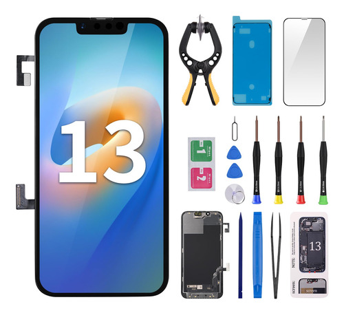 Para iPhone 13 Reemplazo De Pantalla 6.1  Con Altavoz De Oid