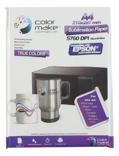 Papel Sublimación Sublimar A4 Color Make True Colors 100 Hojas Co...