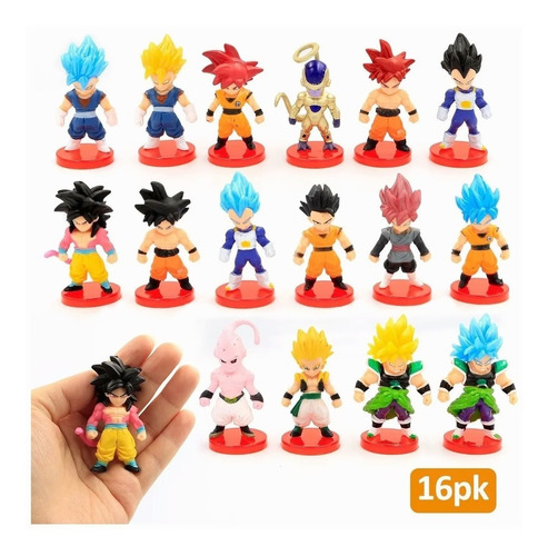 Dragon Ball Juguetes Mini Colección 16 Piezas 7 Cm Goku Etc | MercadoLibre