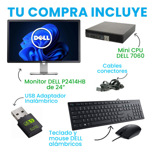 Equipo Pc Dell Optiplex 24 Core I5 8th 32gb Ram 512gb Ssd (Reacondicionado)