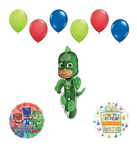 Paquete De Globos De Gekko Pj Masks Fiesta Niños