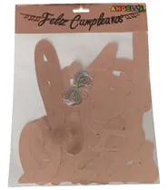 Comprar Cadeneta Banner Banderines Feliz Cumpleaños Oro Rosa
