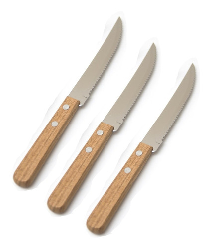 Cuchillo Tramontina Mango Madera Original Dynamic X 3 Unid