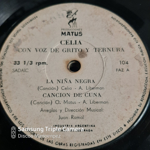 Simple Celia Con Voz De Grito Y Ternura Matus C19