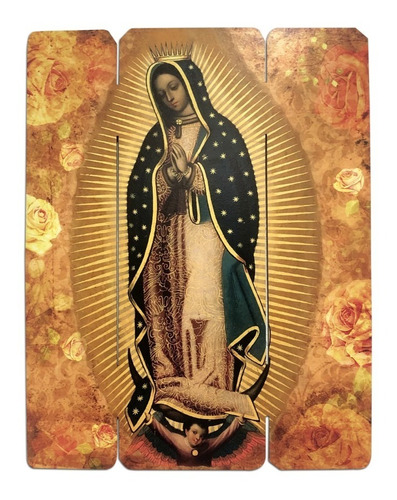 Cuadro Virgen Guadalupe Impresión Directa Mdf 30x25cm M04