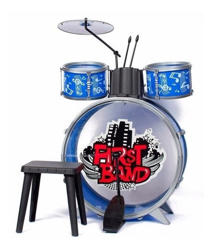 Batería Musical Para Niños Azul Faydi Mejor Precio!