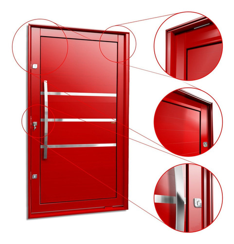 Porta Pivotante Lambril Evolution Com Puxador Lado Wt