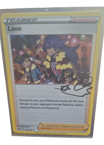 Carta Pokémon Leon Original Tcg Original