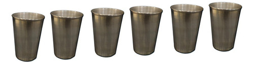 Vaso de Acero Inoxidable X 6 Unidades Marca Carol