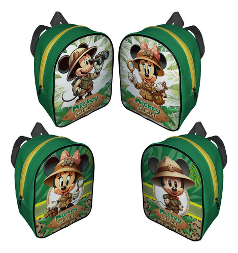 50 Mochilas Bolos Dulceros Mickey Mouse Safari Personalizada