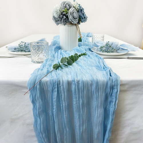 Mantel De Gasa Para Bodas, Camino De Mesa, 5 Piezas