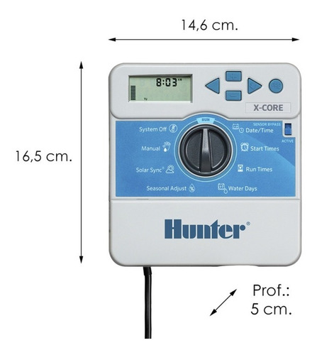 Imagen 3 de 6 de Programador Riego Hunter Automático X Core 8 Estaciones