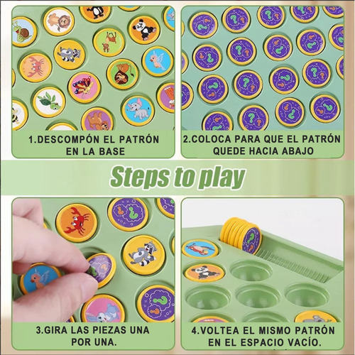 Juego De Mesa Infantil Para 4 Jugadores: Memorama