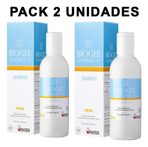 Shampo Anticaspa Biogel Ketoconozol 1% Pack 2 Unidades