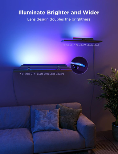 Barra De Luces Led Rgb Mejorada De 31 Pulgadas Para Tv, Barr