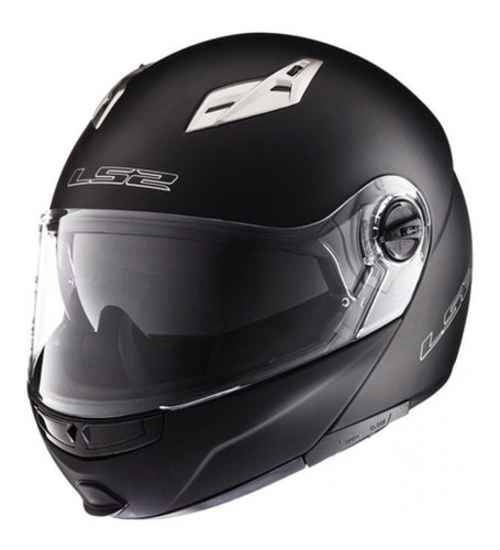 Casco Ls2 Ff370 Rebatible Con Gafas Negro Mate Antrax Motos