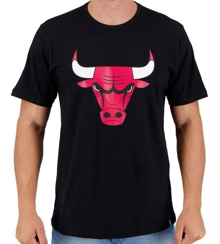 Camiseta Nba Chicago Bulls Original Preto Plus Size - N473a