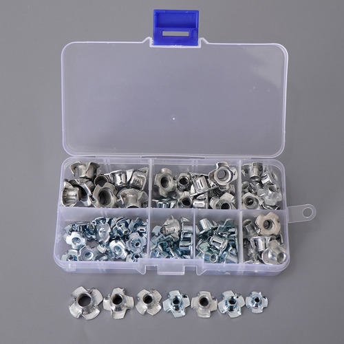 Imagen 2 de 12 de 80pcs M3 / M4 / M5 / M6 / M8 Zincado Cuatro Patas De Muebles